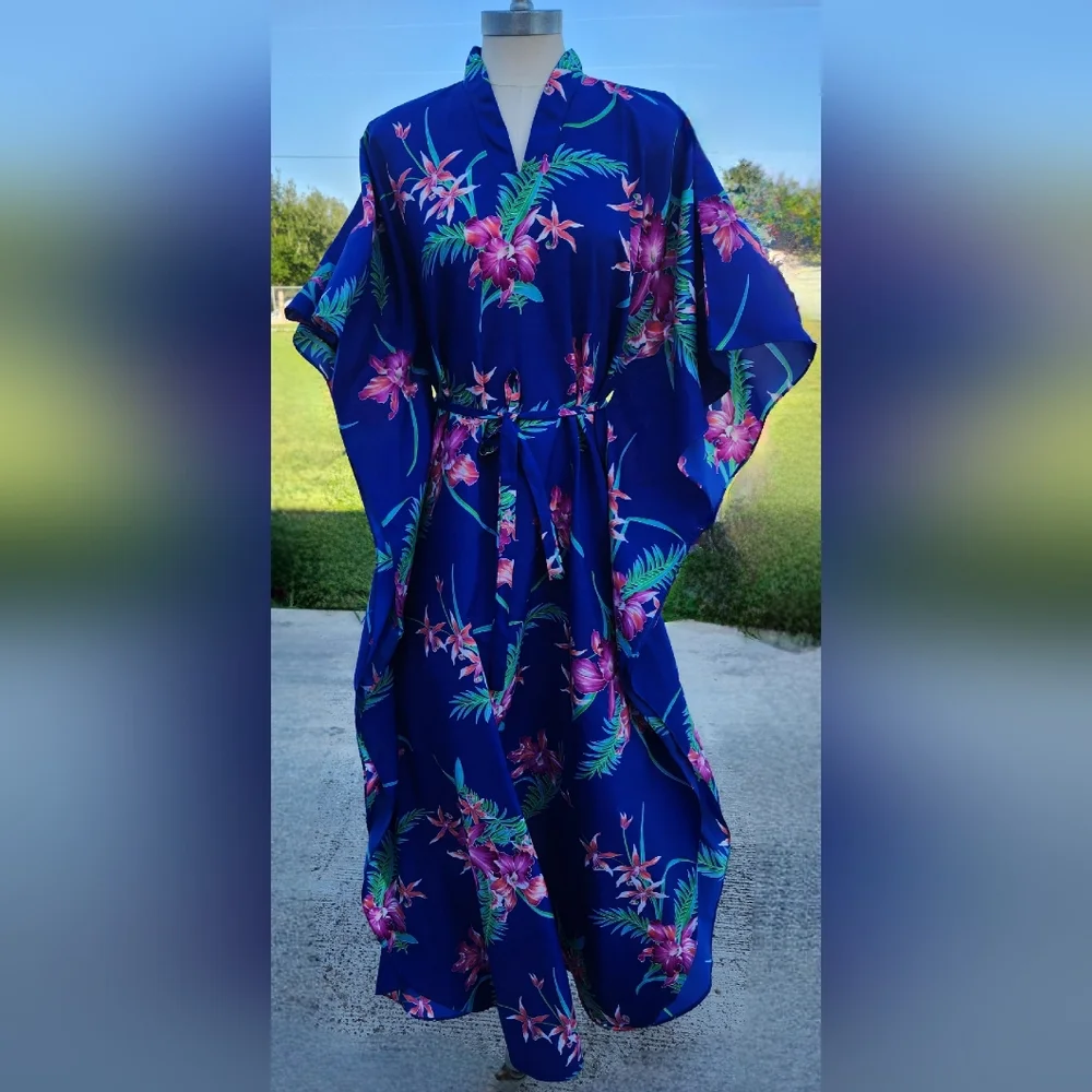 Vintage Rare Hawaiian Kimono SWEETHEARTS ARE MADE IN PARADISE BRAND OS - Picture 4 of 9